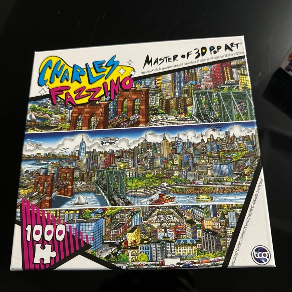 Charles Fazzino 1000 Piece Puzzle Called Along the East River